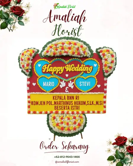 Papan Bunga Pernikahan Damar